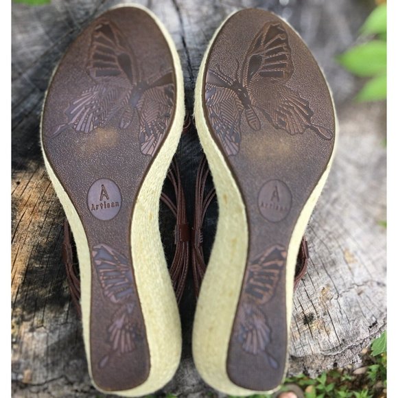 Clarks Artisan Collection Leather Wedge Sandals size 10M - Picture 4 of 5